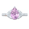 Thumbnail Image 3 of Pnina Tornai Pear-Shaped Natural Light Amethyst & Diamond Engagement Ring 3/4 ct tw 14K White Gold