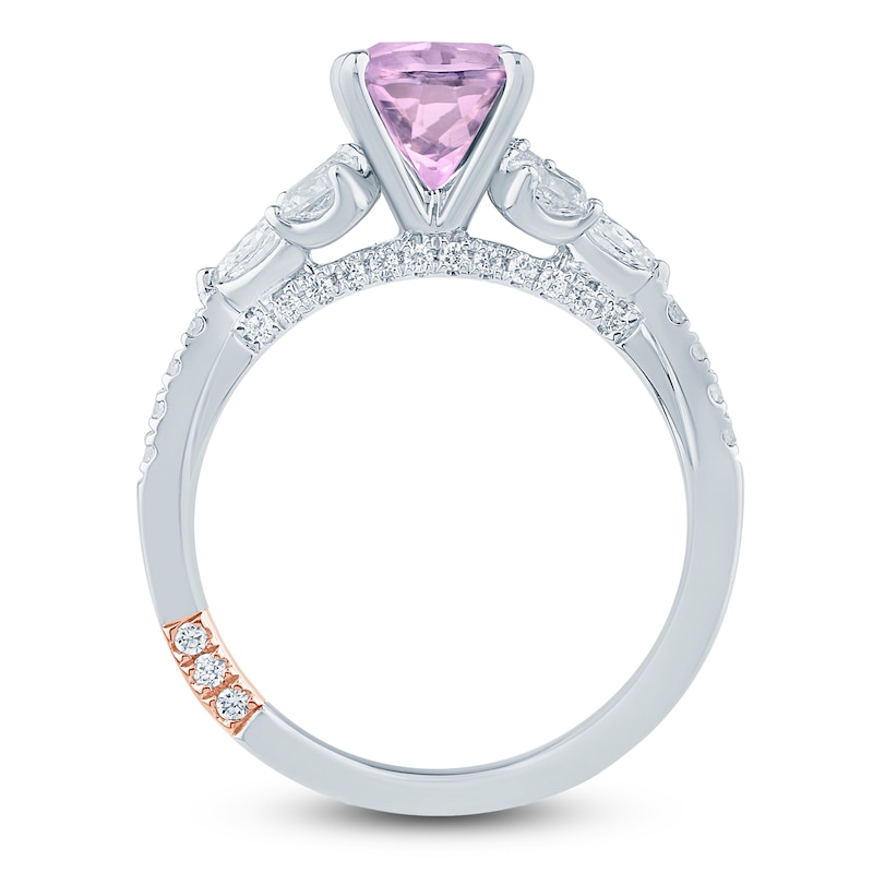 Main Image 4 of Pnina Tornai Pear-Shaped Natural Light Amethyst & Diamond Engagement Ring 3/4 ct tw 14K White Gold