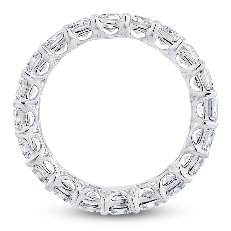 Main Image 2 of Certified Emerald-Cut Diamond Eternity Band 5-3/4 - 6-7/8 ct tw Platinum