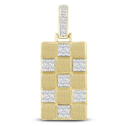 Men's Multi-Diamond Weave Charm 3/4 ct tw 10K Yellow Gold