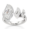 Thumbnail Image 1 of J'Lure Leaf Step-Cut Lab-Created Diamond Engagement Ring 3-3/4 ct tw 18K White Gold