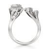 Thumbnail Image 2 of J'Lure Leaf Step-Cut Lab-Created Diamond Engagement Ring 3-3/4 ct tw 18K White Gold