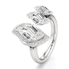 Thumbnail Image 4 of J'Lure Leaf Step-Cut Lab-Created Diamond Engagement Ring 3-3/4 ct tw 18K White Gold