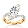 Thumbnail Image 1 of J'Lure Moval Old-Cut Lab-Created Diamond Bypass Engagement Ring 3-5/8 ct tw 18K Yellow Gold