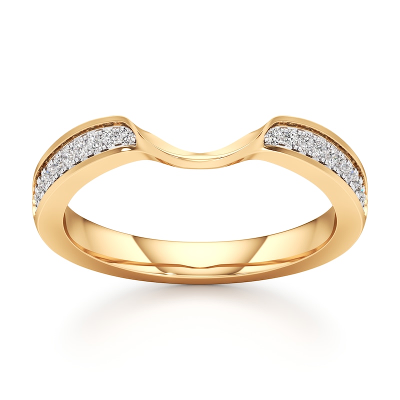 J'Lure Lab-Created Diamond Contour Wedding Band 1/ ct tw 18K Gold