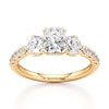 Thumbnail Image 1 of J'Lure Radiant Brilliant-Cut Lab-Created Diamond Engagement Ring 2 ct tw 18K Yellow Gold