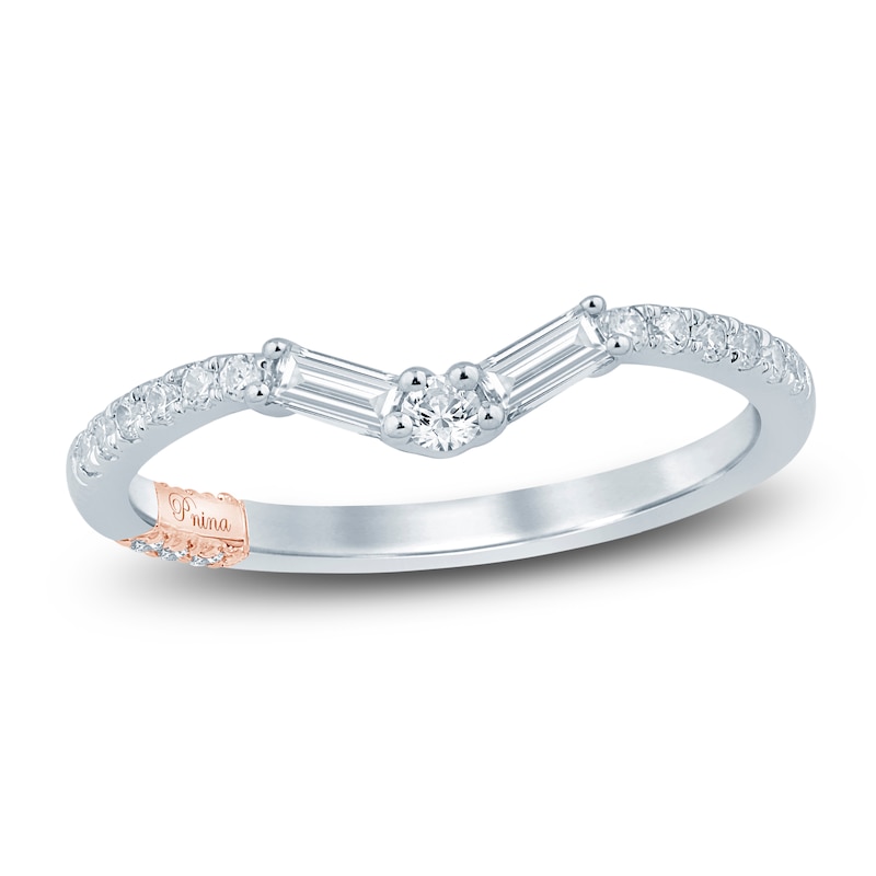 Main Image 1 of Pnina Tornai Baguette & Round-Cut Diamond Contour Anniversary Ring 1/3 ct tw 14K White Gold