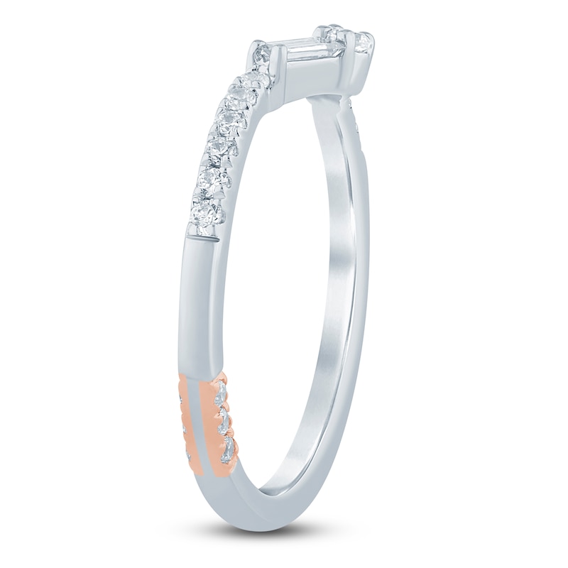 Main Image 2 of Pnina Tornai Baguette & Round-Cut Diamond Contour Anniversary Ring 1/3 ct tw 14K White Gold