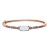 Thumbnail Image 1 of Le Vian Silhouette Cushion-Cut Natural Opal Bangle Bracelet 1/2 ct tw Diamonds 14K Strawberry Gold