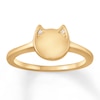 Thumbnail Image 0 of Cat Ring Diamond Accents 10K Yellow Gold
