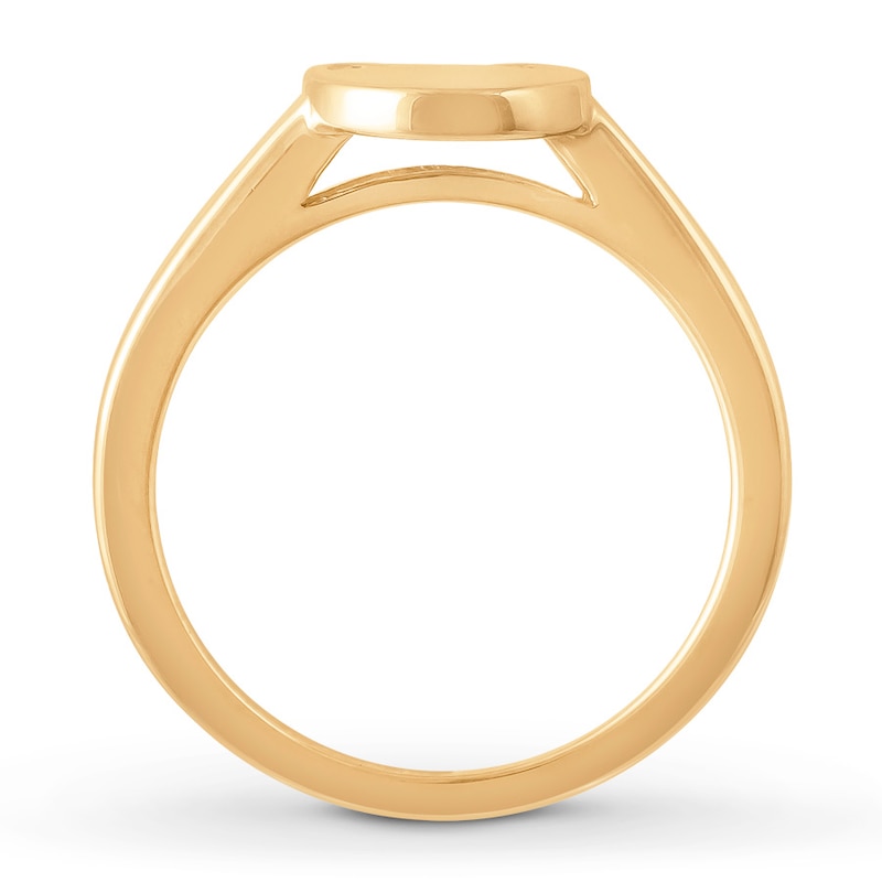 Cat Ring Diamond Accents 10K Yellow Gold