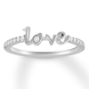 Thumbnail Image 1 of Diamond &quot;Love&quot; Ring 1/8 ct tw Round-cut 10K White Gold