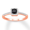 Thumbnail Image 0 of Black & White Diamond Ring 3/8 ct tw 10K Rose Gold