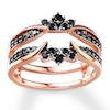 Thumbnail Image 1 of Black Diamond Enhancer Ring 3/8 ct tw Round 14K Rose Gold