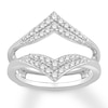 Thumbnail Image 1 of Diamond Enhancer Ring 3/8 ct tw Round-cut 14K White Gold