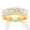 Thumbnail Image 0 of Diamond Anniversary Ring 1-5/8 ct tw Emerald-cut 14K Yellow Gold