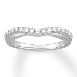 Diamond Contour Ring 1/4 carat tw Round 14K White Gold