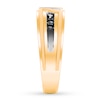 Thumbnail Image 2 of Men's Black Diamond Ring 1/4 ct tw 10K Yellow Gold