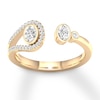 Thumbnail Image 0 of Diamond Deconstructed Ring 3/8 ct tw Oval/Round10K Yellow Gold