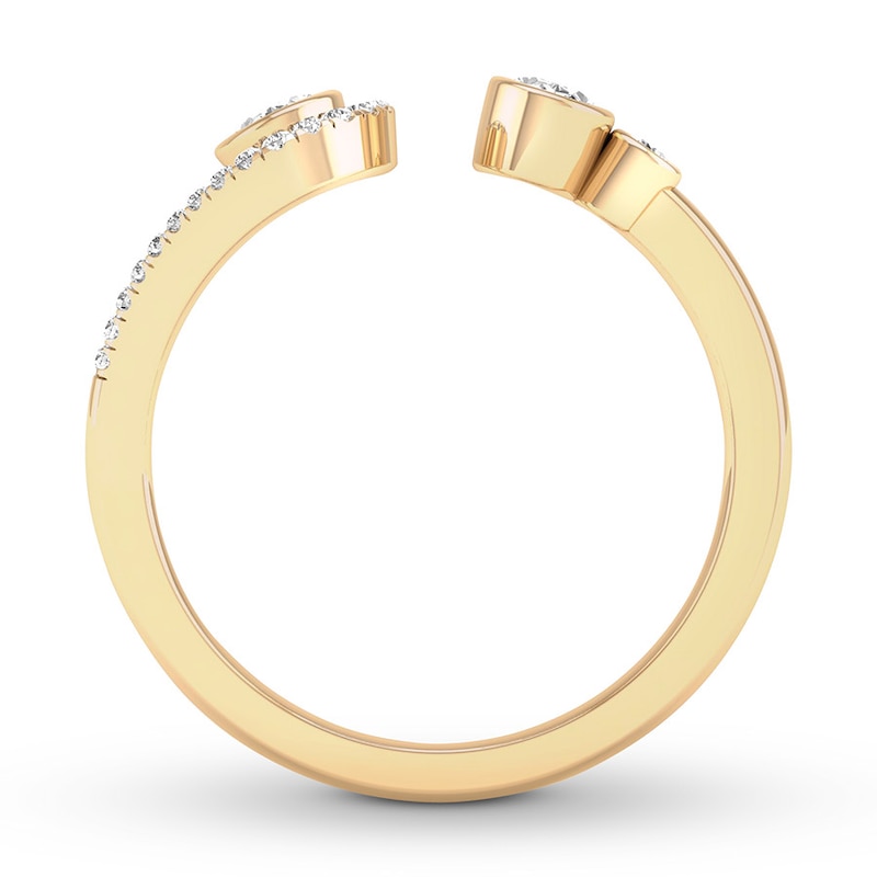 Diamond Deconstructed Ring 3/8 ct tw Oval/Round10K Yellow Gold