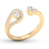 Thumbnail Image 3 of Diamond Deconstructed Ring 3/8 ct tw Oval/Round10K Yellow Gold