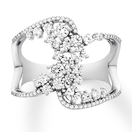 Diamond Ring 1 carat tw Round 10K White Gold