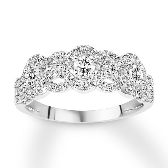 Diamond Anniversary Ring 3/4 ct tw Round 14K White Gold | Jared