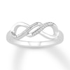 Thumbnail Image 0 of Infinity Swirl Ring with Diamond Accents Sterling Silver