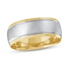 Thumbnail Image 1 of Men's Wedding Band 10K Two-Tone Gold 8mm