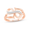 Thumbnail Image 0 of Heart/Infinity Ring Diamond Accents 10K Rose Gold
