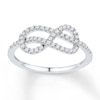 Thumbnail Image 1 of Diamond Infinity Ring 1/4 ct tw Round Sterling Silver