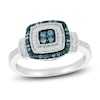 Thumbnail Image 0 of Blue & White Diamond Ring 1/4 ct tw Round-cut Sterling Silver