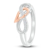 Thumbnail Image 4 of Wing & Infinity Ring 1/15 ct tw Diamonds Sterling Silver