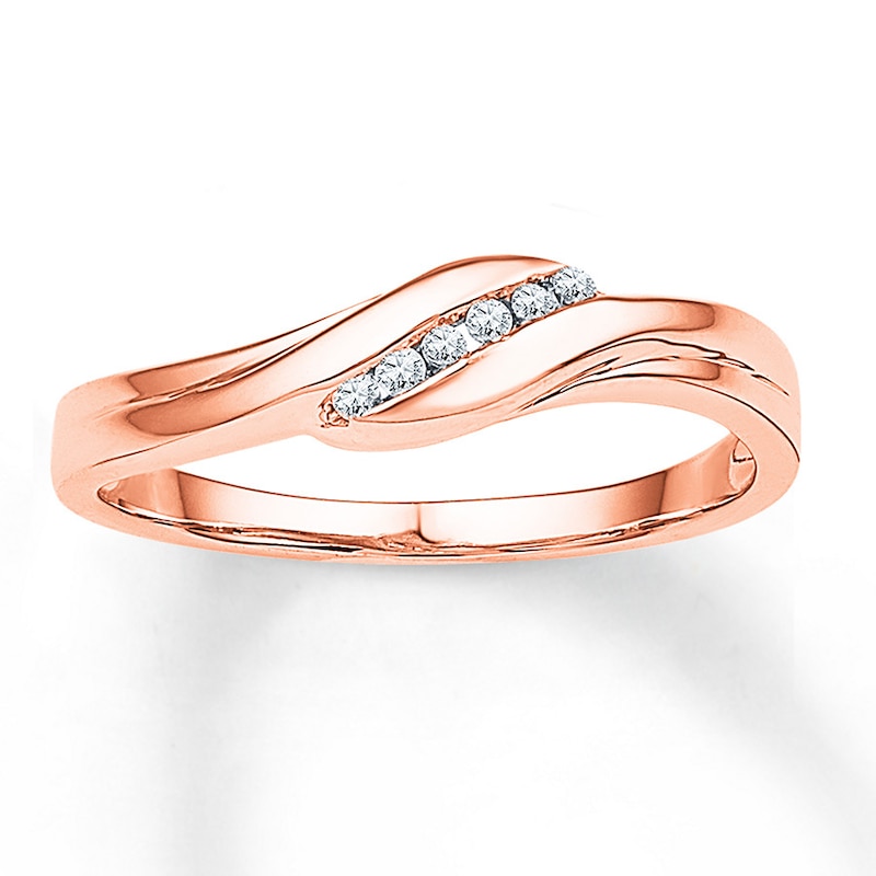 Main Image 1 of Diamond Ring 1/20 ct tw Round 10K Rose Gold