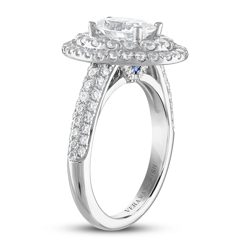 Main Image 2 of Vera Wang WISH Diamond Engagement Ring 2-3/4 ct tw Oval/Round  14K White Gold