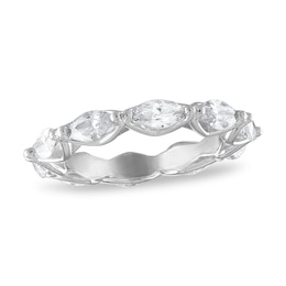 Diamond Eternity Band 3 1/3 ct tw Marquise-cut 14K White Gold