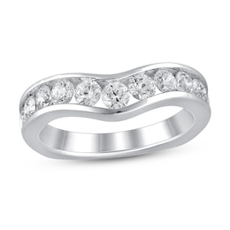 Diamond Contour Ring 1 ct tw ideal-cut 18K White Gold