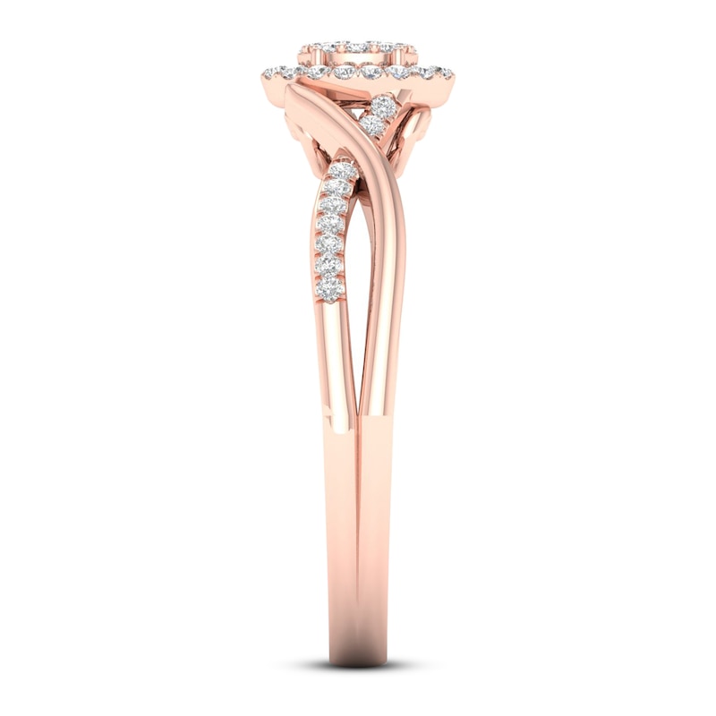 Diamond Ring 1/8 ct tw Round 10K Rose Gold