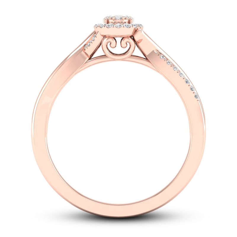 Diamond Ring 1/8 ct tw Round 10K Rose Gold