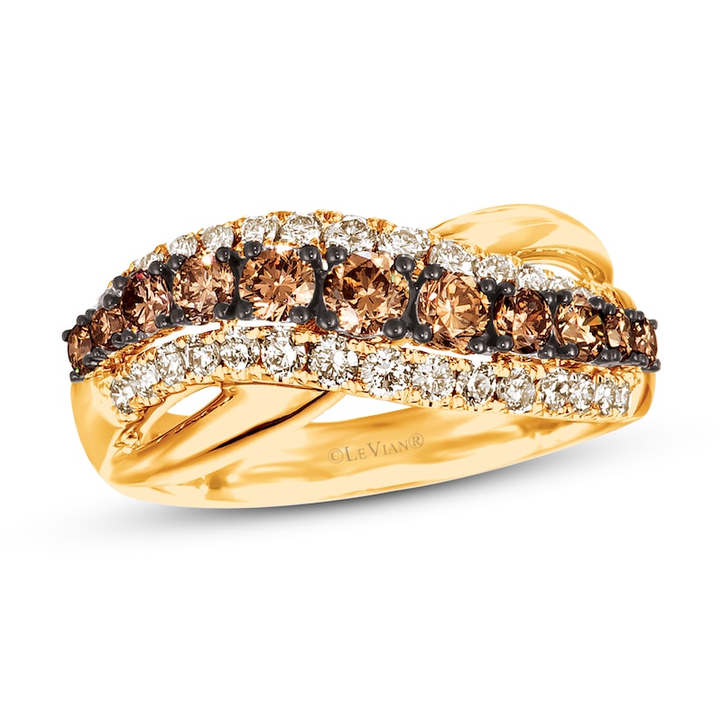 Main Image 1 of Le Vian Chocolate Diamond Ring 7/8 ct tw 14K Honey Gold