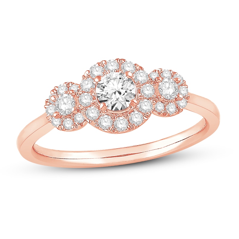 Main Image 1 of Diamond Ring 1/2 ct tw Round 10K Rose Gold