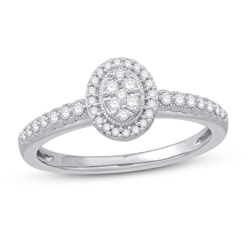 Diamond Ring 1/4 ct tw Round 10K White Gold | Jared