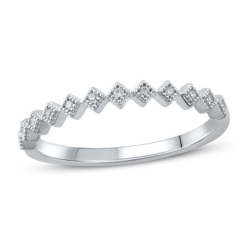 Diamond Stackable Ring 1/20 ct tw Round 10K White Gold