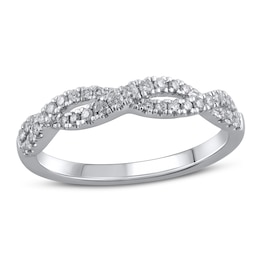 Diamond Anniversary Ring 1/4 ct tw Round 10K White Gold