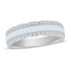 Thumbnail Image 1 of Diamond Anniversary Ring 1 ct tw Baguette/Round 14K White Gold