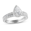 Thumbnail Image 1 of Vera Wang WISH Diamond Engagement Ring 1-1/5 ct tw Pear-shaped/Round Platinum