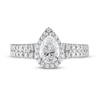 Thumbnail Image 3 of Vera Wang WISH Diamond Engagement Ring 1-1/5 ct tw Pear-shaped/Round Platinum