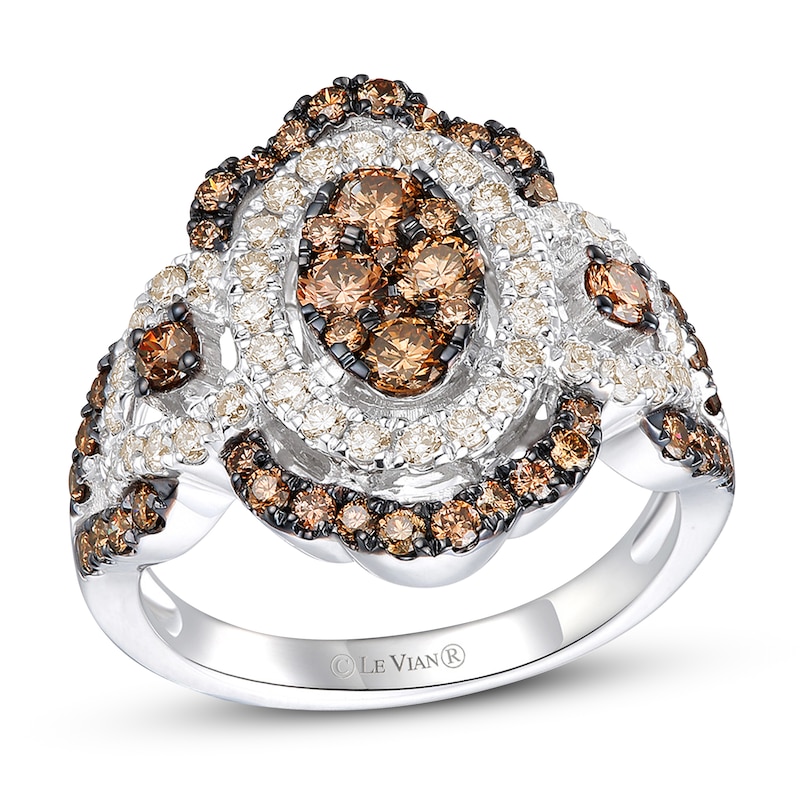 Main Image 1 of Le Vian Diamond Ring 1-3/8 ct tw Round 14K Vanilla Gold
