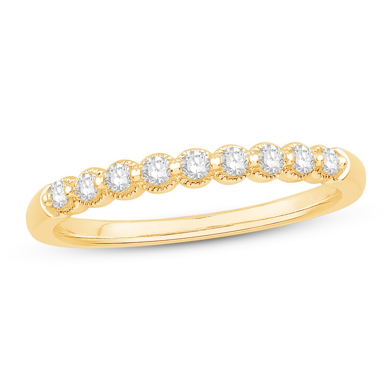 Main Image 1 of Diamond Anniversary Ring 1/5 ct tw Round 14K Yellow Gold