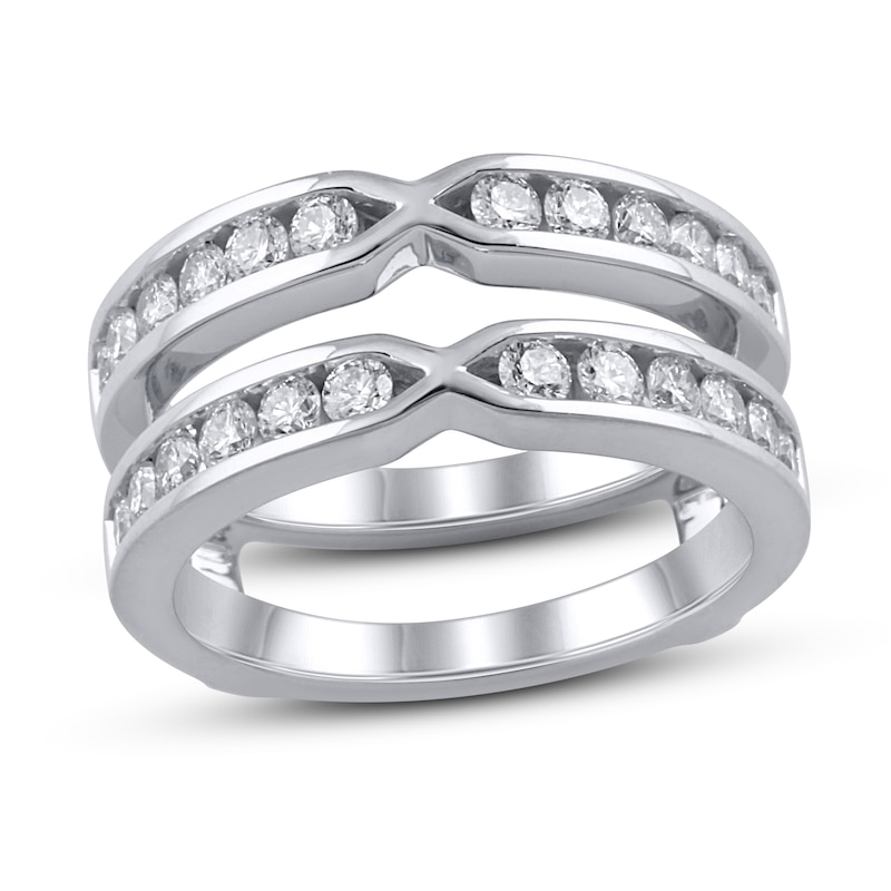 Diamond Enhancer Ring 1 ct tw Round 14K White Gold